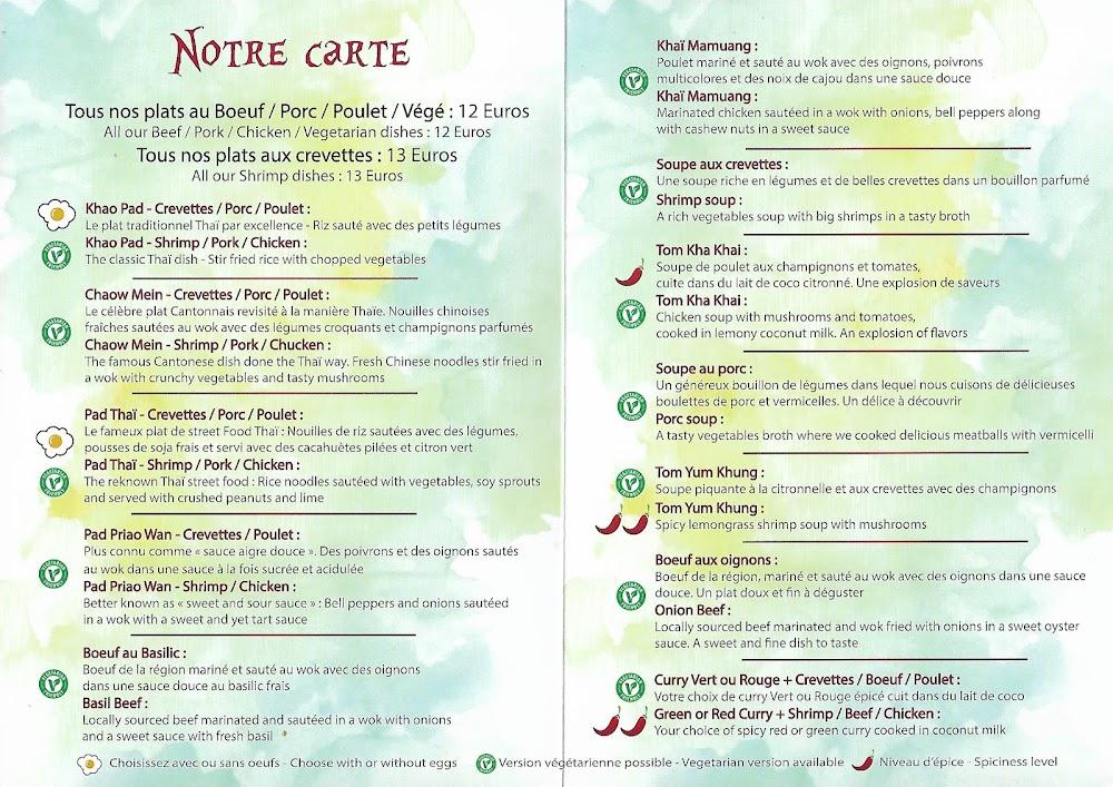 Thaï Food Charlas in Boulogne - Menu Image 1