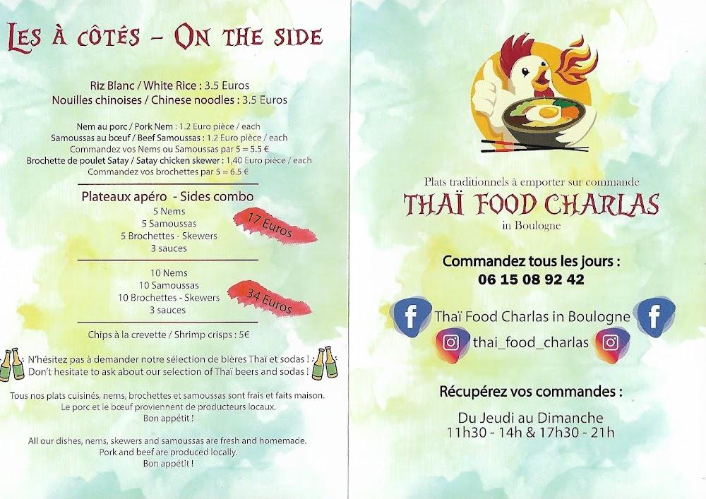 Thaï Food Charlas in Boulogne - Menu Image 2